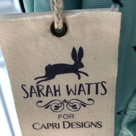 Mint Green Bird Print Backpack - Picture 3 of 4